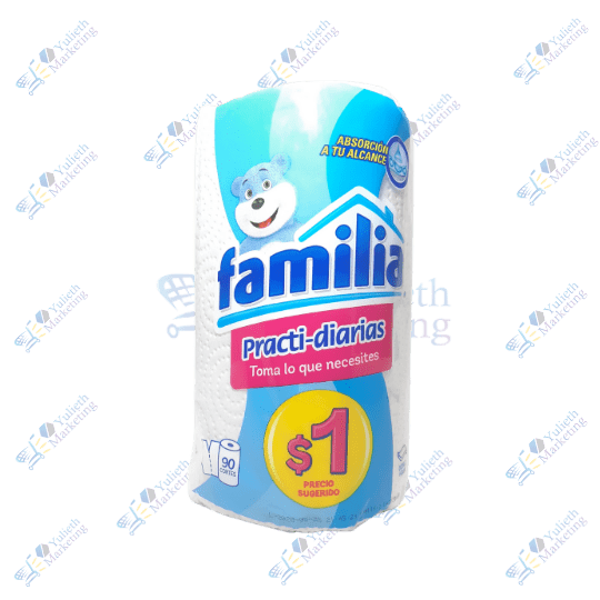 Familia Toalla de Cocina Doble Hoja x 90 Cortes
