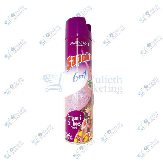 Sapolio Ambiental en Aerosol 6 en 1 Potpourri Flores 360 ml