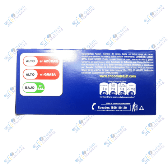 Jet Chocolate con Leche Display 18u (26g) 468g 3 Jet Chocolate con Leche Display 18u (26g) 468g