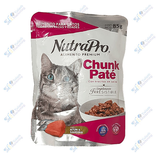 Nutrapro Comida para Gato Pate Atún y Sardina 85 g
