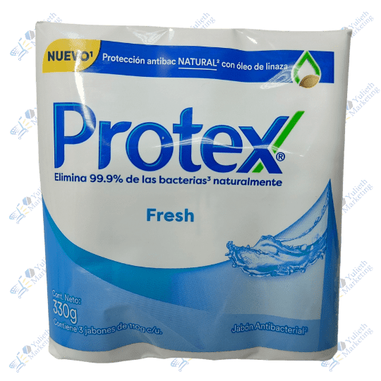 Protex Fresh Jabón de Tocador Antibacterial 110 g Packx3u 330 g