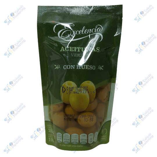 Excelencia Aceitunas en Conserva Verdes con Hueso 180 g
