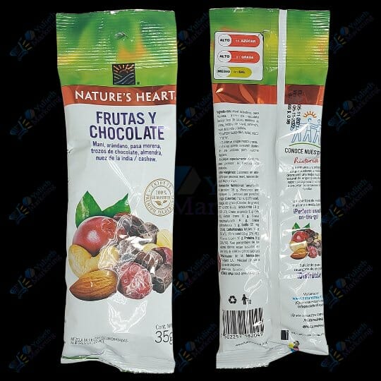 Nature's Heart Frutos Secos Frutas y Chocolate Mani Arandano Pasas Almebdra 35 g