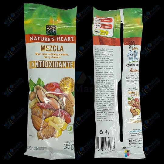 Nature's Heart Frutos Secos Mezcla Mani Confitado Arandano Maiz y Almendra 35 g