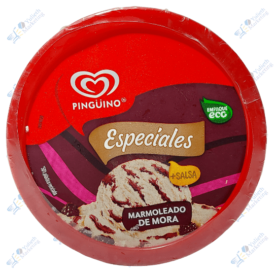 Pingüino Marmoleado de Mora Helado de Tarrina 900 ml