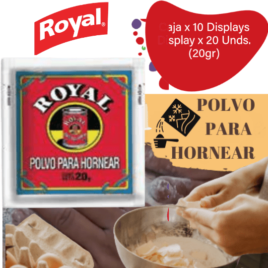 Royal Polvo Para Hornear ECU SOB CAJA 200X20gr