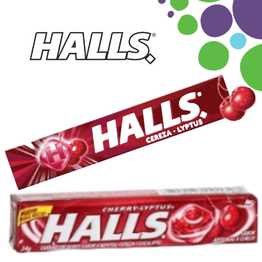 Adams Halls Caramelo Duro Cherry Lyptus Packx9u 25.2 gr