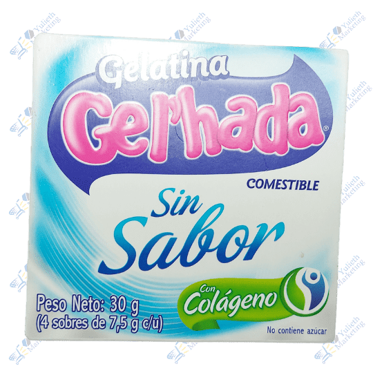 Gel'hada Gelatina en Polvo Sin Sabor 30 g Packx4sobres de 7,5 g c/u