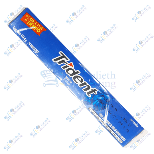 Trident Chicle Sin Azúcar Menta Packx3u 5.1 g Kitx24 u 120 g 3 Trident Chicle Sin Azúcar Menta Packx3u 5.1 g Kitx24 u 120 g