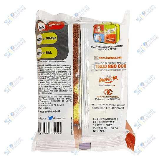 Inalecsa Inacake Pancake Rebanada de Chocolate 80 g 2 Inalecsa Inacake Pancake Rebanada de Chocolate 80 g