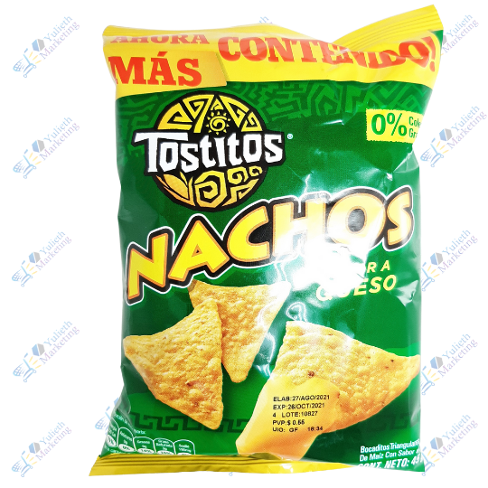Inalecsa Tostitos Nachos Queso Snack Bocaditos de Maíz 45 g