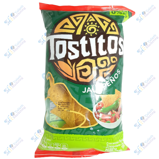 Inalecsa Tostitos Jalapeños Snack Bocaditos de Maíz Picantes 150 g