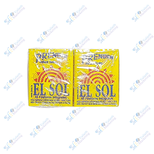 El Sol Fósforos de Madera Encendedor Integral Pack x 10 u