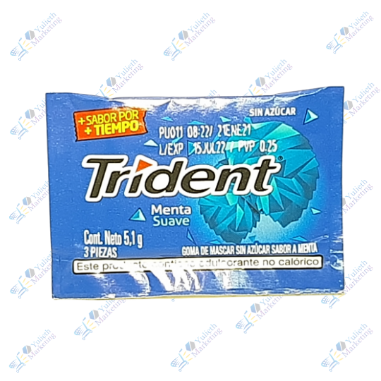 Trident Chicle Sin Azúcar Menta Packx3u 5.1 gr