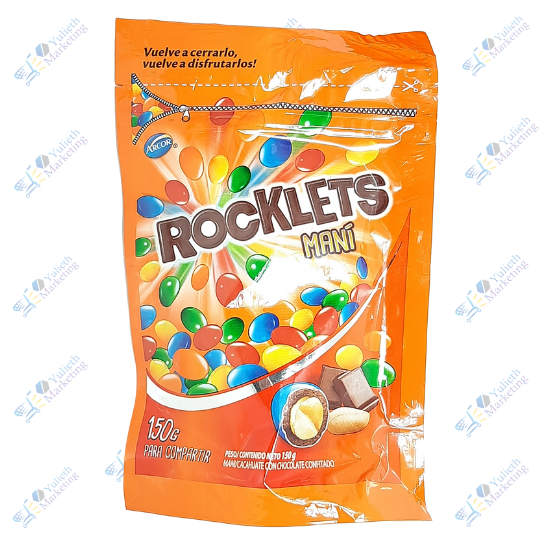 Rocklets Chocolate en Grageas con Maní Confitado 150g