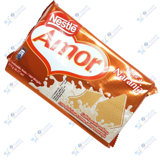 Nestlé Amor Wafer Galleta de Naranja 175 gr 1 Nestlé Amor Wafer Galleta de Naranja 175 gr