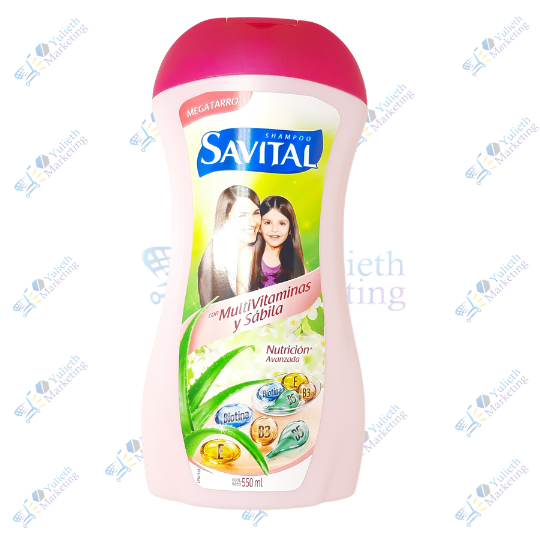 Savital Shampoo Capilar Multivitaminas y Sábila 550ml