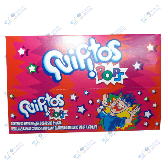 Quipitos Pops Caramelo en Polvo Arequipe 11 g Kit x 24 u 264 g