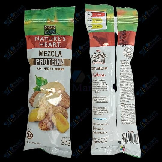 Nature's Heart Frutos Secos Mezcla Proteina Mani Maiz Almendra 35 g