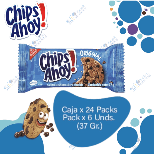 Nabisco Chips Ahoy Galletas Dulces Chispas Chocolate Caja E 24X6X37g