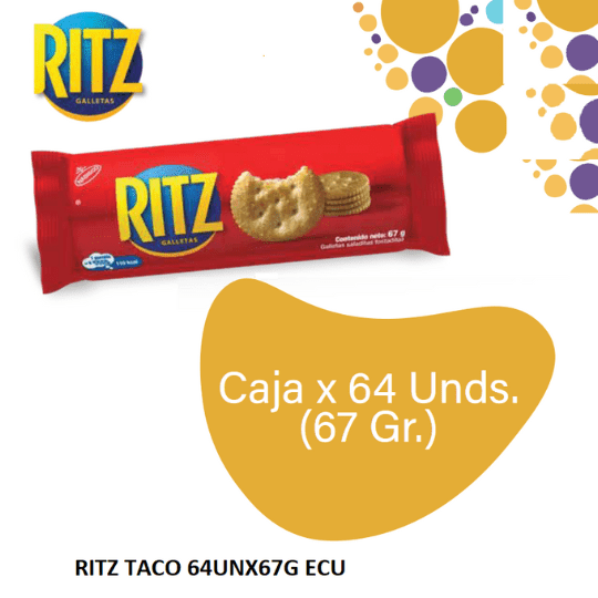 Nabisco Ritz Galletas de sal taco 67g caja ECU 64unx67g 1 Nabisco Ritz Galletas de sal taco 67g caja ECU 64unx67g