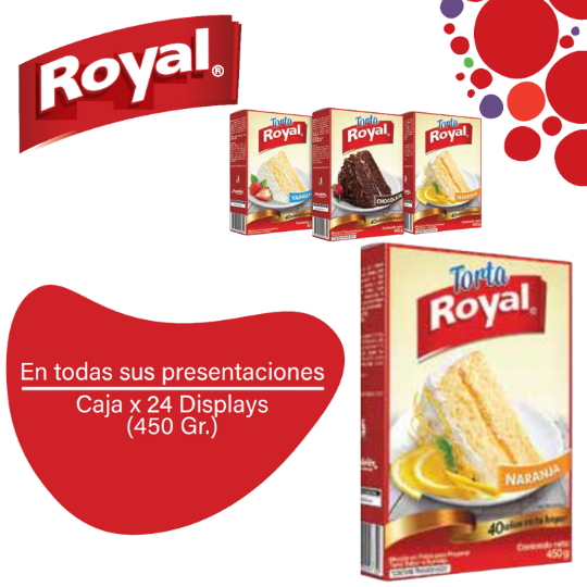 Royal Mezcla en Polvo Para Torta Naranja BX CAJA 24X450 gr
