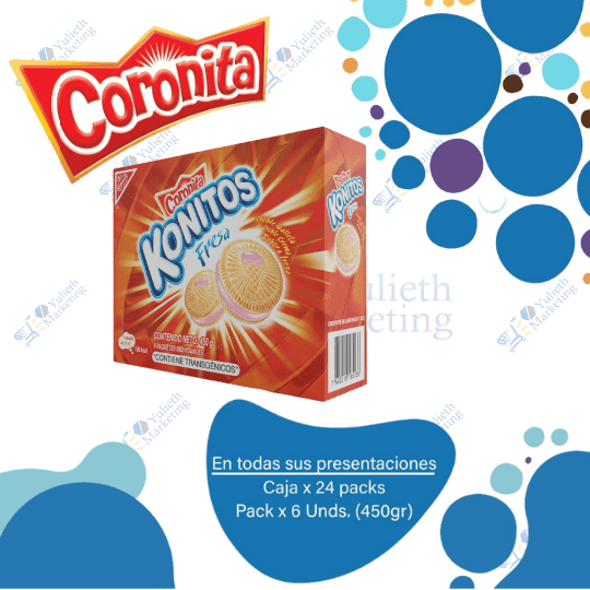 Nabisco Coronita Konitos Galletas de Fresa EC 24X450g