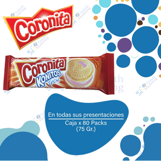 Nabisco Coronita Konitos Galletas de Fresa EC 80PKX75G