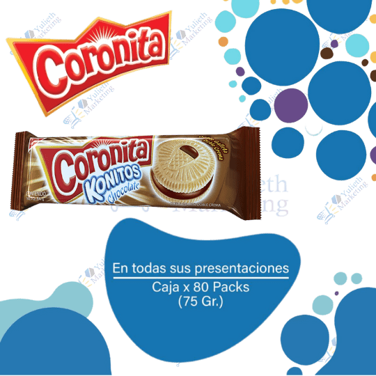 Nabisco Coronita Konitos Galletas de Chocolate EC 80PKX75g