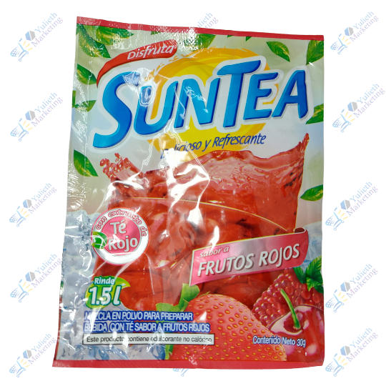 Suntea Te Saborizado en Polvo Frutos Rojos 1.5 L Sachet 30 g