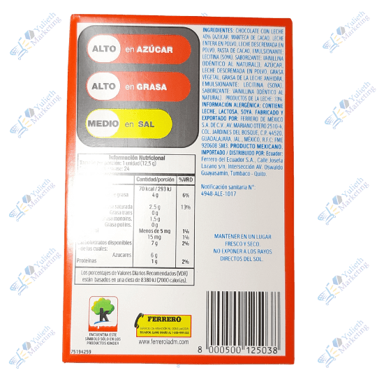 Ferrero Kinder Chocolate Display x24u 300g 2 Ferrero Kinder Chocolate Display x24u 300g