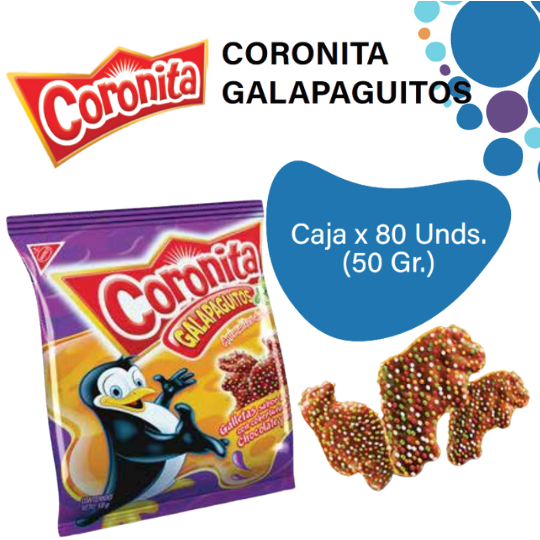 Nabisco Coronita Galletas de Chocolate Galapaguitos Caja EC 80x50g 1 Nabisco Coronita Galletas de Chocolate Galapaguitos Caja EC 80x50g