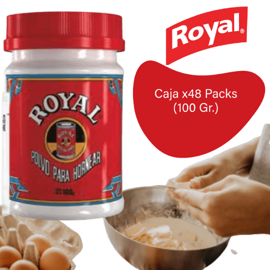 Royal Polvo Para Hornear CO Caja 48X100gr SM