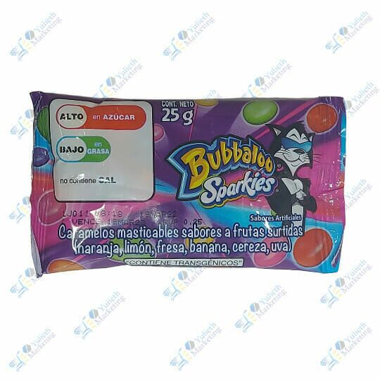 Bubbaloo Sparkies Caramelos Masticables 25 gr