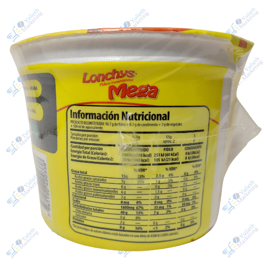 Mega Lonchys Fideo Instantáneo Pollo 107 g 4 Mega Lonchys Fideo Instantáneo Pollo 107 g