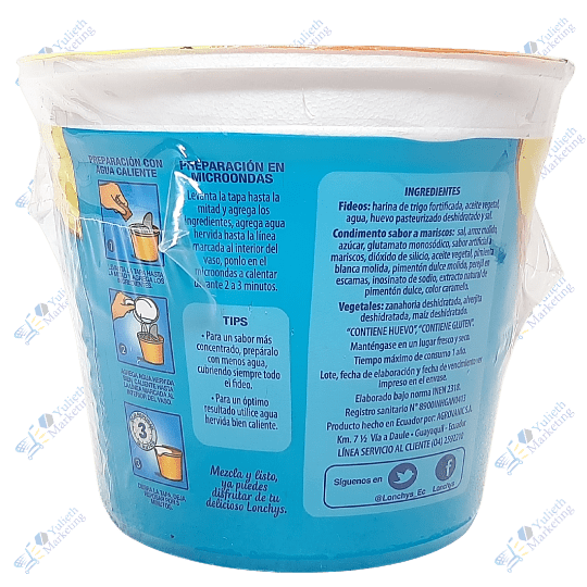 Lonchys Fideo Instantáneo Mariscos 64 g 3 Lonchys Fideo Instantáneo Mariscos 64 g