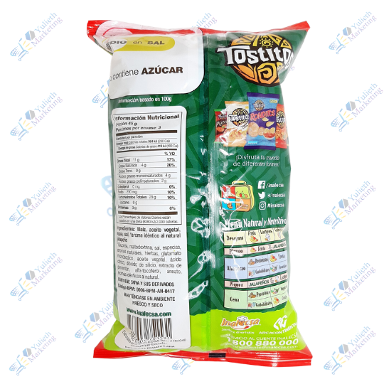 Inalecsa Tostitos Jalapeños Snack Bocaditos de Maíz Picantes 150 g 2 Inalecsa Tostitos Jalapeños Snack Bocaditos de Maíz Picantes 150 g
