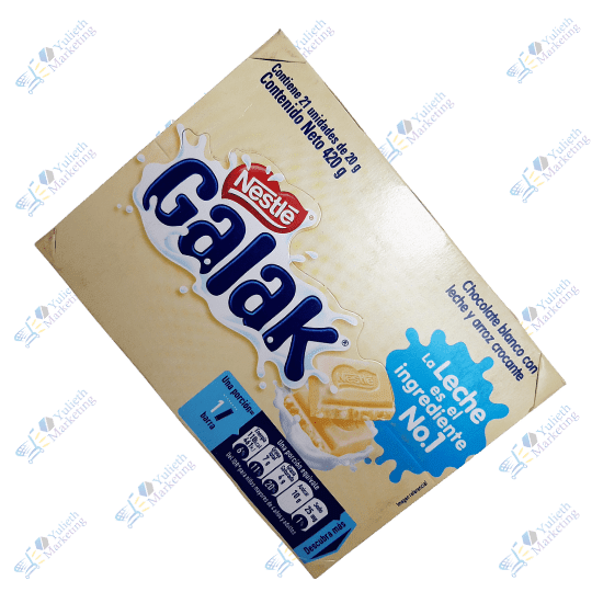 Nestlé Galak Chocolate en Barra Blanco Display x21u 420g 1 Nestlé Galak Chocolate en Barra Blanco Display x21u 420g