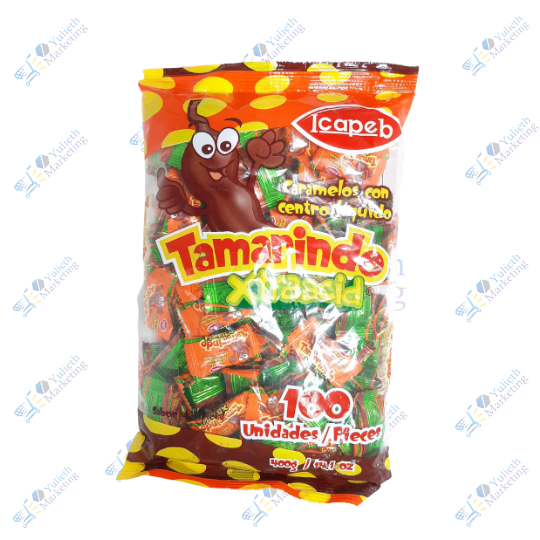 Icapeb Caramelo Relleno con Tamarindo Funda 100 u 400 g