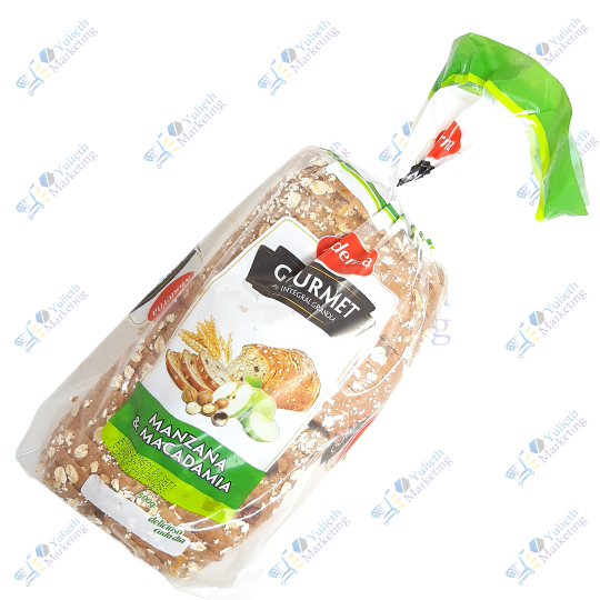 Moderna Gourmet Pan Cortado Manzana & Macadamia Packx14u 500g