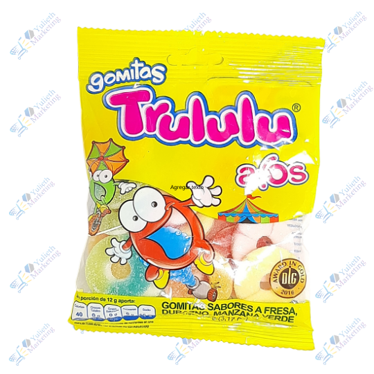 Super Trululu Aros Gomitas Saborizadas Frutal 90 g