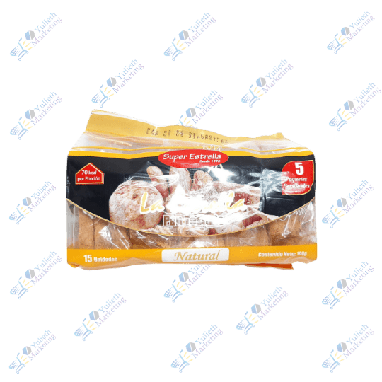 Super Estrella Pan Tostado Natural Packx15u 100g