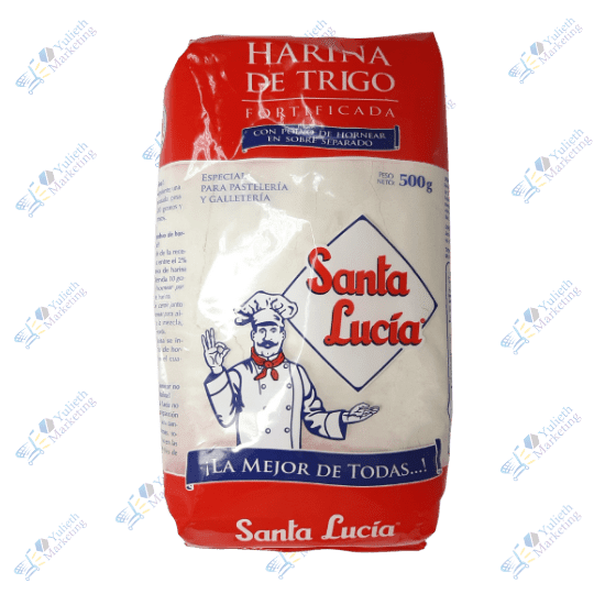 Santa Lucía Harina de Trigo Con Polvo de Hornear 500 g