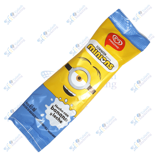 Pinguino Minions Helado de Paleta Banano y Leche 65ml