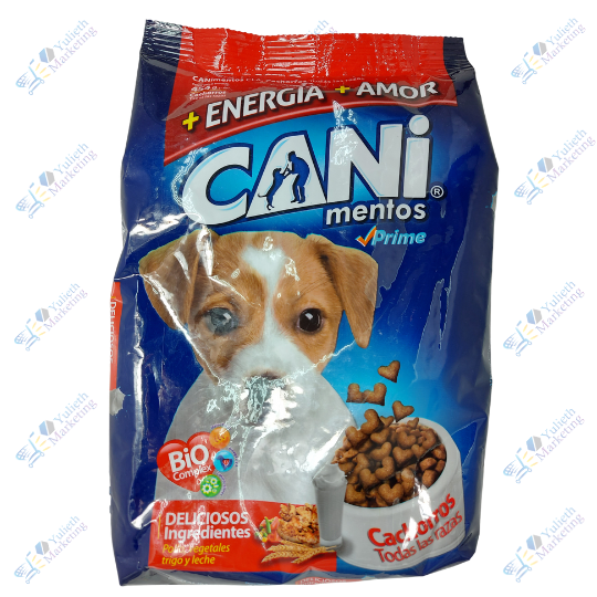 Cani Mentos Comida para Perros Cachorros Toda Raza Pollo Vegetales Leche 454 g