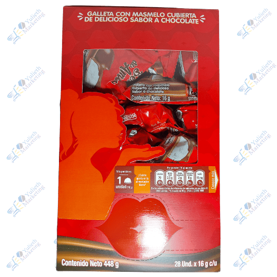 Nestlé Beso de Amor Chocolate Relleno de Galleta con Marshmallows 16 g kitx28u 448g