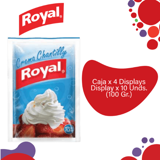 Royal Mezcla en Polvo para Crema Chantilly EM Caja 4x10x100g