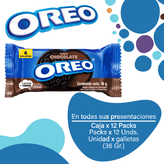 Oreo Galletas de Chocolate Caja EC 12PX12X36G
