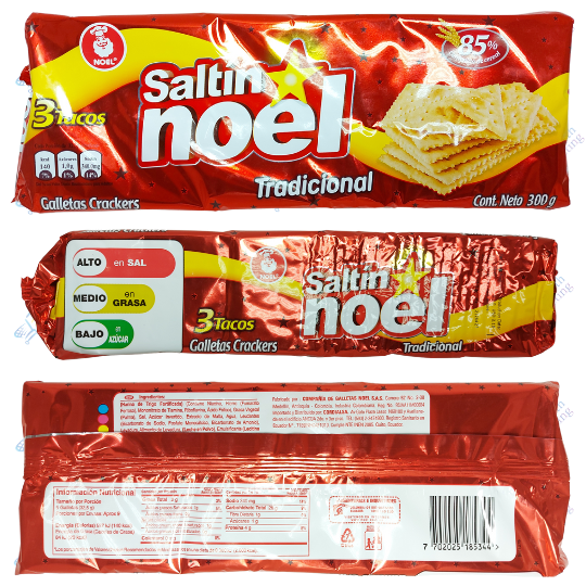 Noel Saltín Galletas de Sal Tradicional Packx3Tacos 300 g