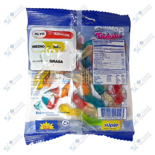 Super Trululu Gusanos Gomitas Saborizadas 90 g 2 Super Trululu Gusanos Gomitas Saborizadas 90 g